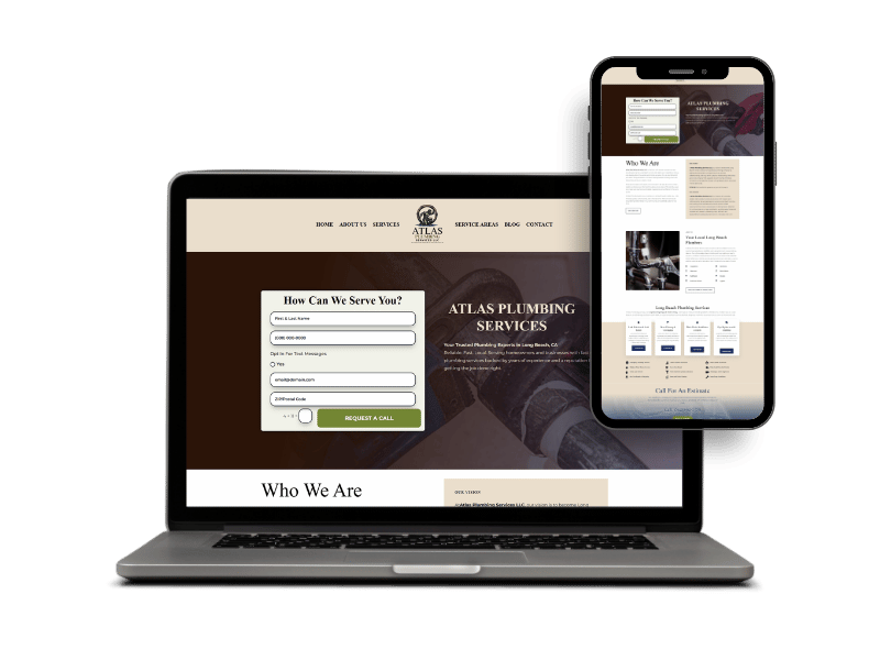 Atlas Plumbing Services website