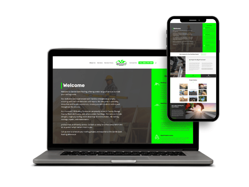 Gentle Giant Roofing website
